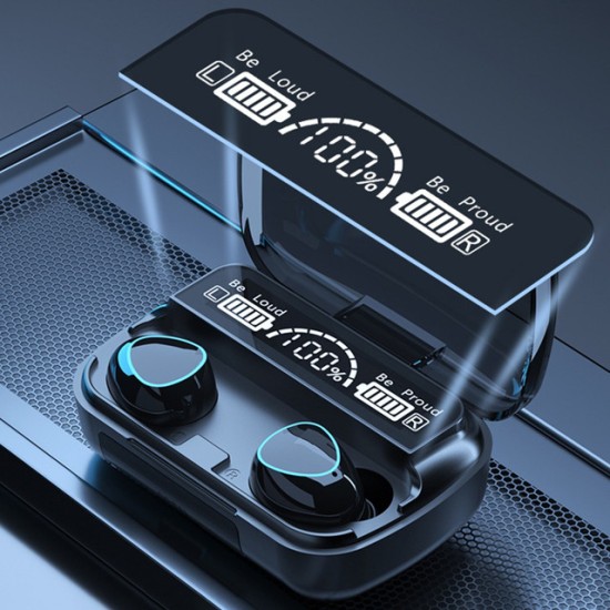 M10 EARBUDS WITH 3000MAH POWERBANK TWS 9D BLUETOOTH HEADSET